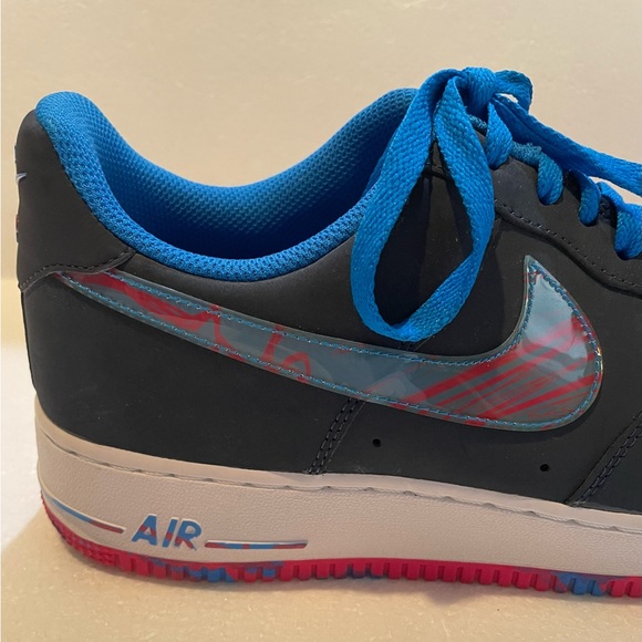 Nike Air Force 1 Low Marble Swoosh Blue Pink Men’s Size 10 Great Condition - Picture 5 of 14